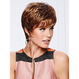 Eva Gabor Beauty Spot Short Side-Swept Comfort Cap Wig, Rusty Auburn by Hairuwear