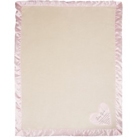 Pavilion Gift Company - Baby Girl - Pink Silk Edge Royal Plush Baby\'s First Blanket 30 x 40 Inch