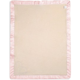 Pavilion Gift Company - Baby Girl - Pink Silk Edge Royal Plush Baby\'s First Blanket 30 x 40 Inch