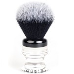 Fendrihan Black and White Synthetic Shaving Brush with Two-Tone Acrylic Handle for personal and professional shaving