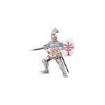Papo - Crusader Knight Figure with Cross - Medieval Warrior Toy for Kids Age 3+ - Hand Painted Historical Teutonic Model - 8.6 x 7.2 x 8.8 cm - Durable Plastic - Fantasy & History Collection - 39947