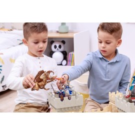 Papo - Crusader Knight Figure with Cross - Medieval Warrior Toy for Kids Age 3+ - Hand Painted Historical Teutonic Model - 8.6 x 7.2 x 8.8 cm - Durable Plastic - Fantasy & History Collection - 39947