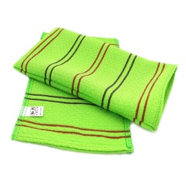 10 Pack SongWol Korean Beauty Skin Large Exfoliating Bath Shower Towel Gloves Scrub Wash Clothes Made in Korea Green