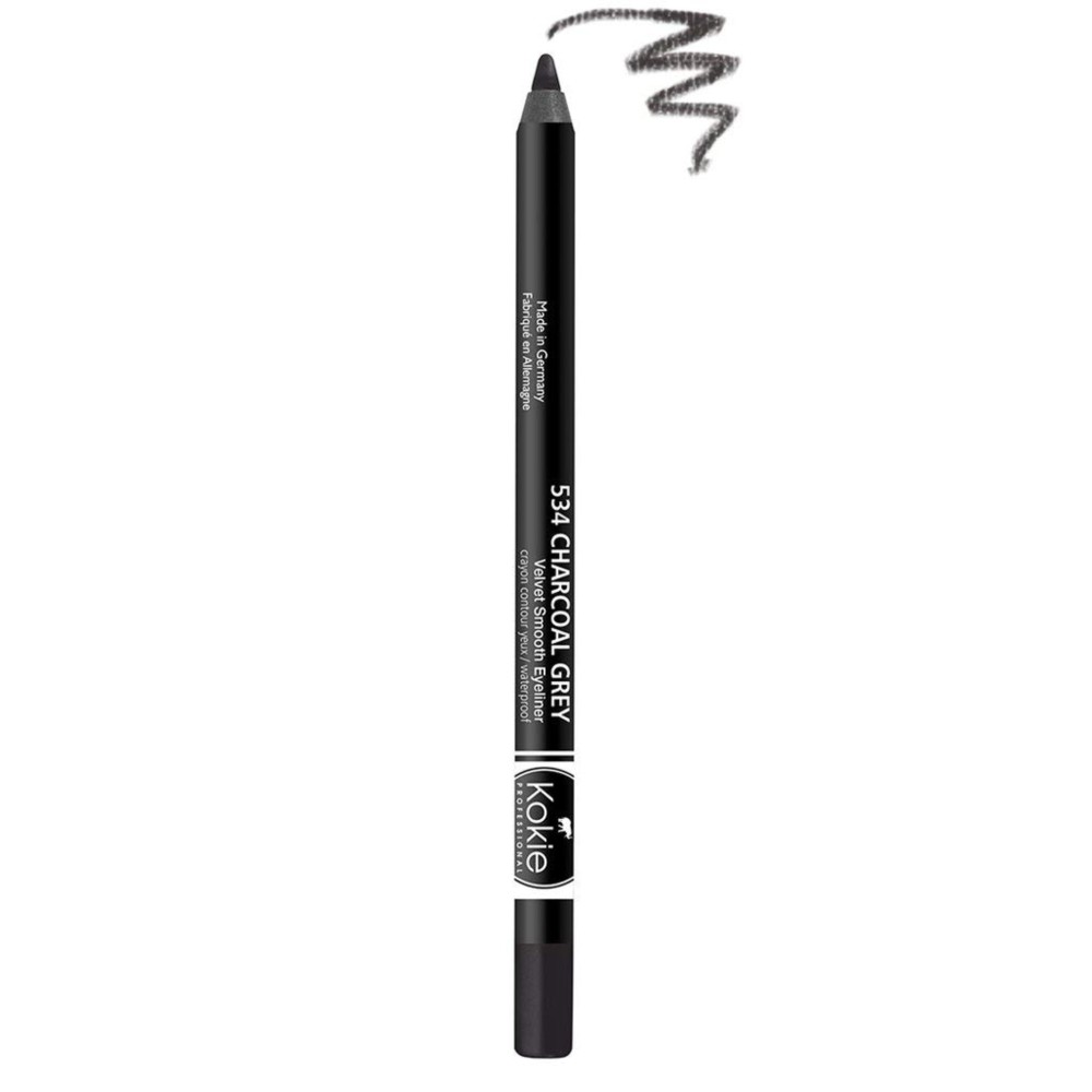 Kokie Cosmetics Waterproof Velvet Smooth Eyeliner Pencil, Charcoal Grey, 0.042 Ounce Kokie Cosmetics Waterproof Velvet Smooth Eyeliner Pencil, Charcoal Grey, 0.042 Ounce