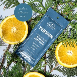 Village Naturals Therapy Tension Concentrated Mineral Bath Soak, Cedar Citrus Scent, 2 Oz, Pack of 12 Village Naturals Therapy Tension Concentrated Mineral Bath Soak, Cedar Citrus Scent, 2 Oz, Pack of 12