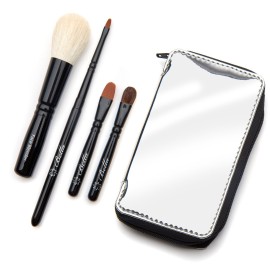 Bella Mini Travel Makeup Brush Set with Mirror Travel Case | Handmade in USA | Includes Face Blender, Cream Shadow, Eye Shadow, and Fine Eye Liner Cosmetic Brushes | Compact Make Up Kit for Women Bella Mini Travel Makeup Brush Set with Mirror Travel Case | Handmade in USA | Includes Face Blender, Cream Shadow, Eye Shadow, and Fine Eye Liner Cosmetic Brushes | Compact Make Up Kit for Women