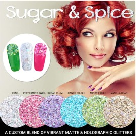 GLITTIES - Icing - Holographic & Matte Chunky Mixed Glitter  COSMETIC GRADE  Festival Body Glitter, Makeup, Face, Hair, Lips, Nails - (10 Gram) GLITTIES - Icing - Holographic & Matte Chunky Mixed Glitter  COSMETIC GRADE  Festival Body Glitter, Makeup, Face, Hair, Lips, Nails - (10 Gram)