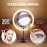 OVENTE 7\'\' Lighted Makeup Mirror with 1X/7X Magnification, Cordless Tabletop Mount Vanity Mirror with 360 Swivel Design & Double Sided Glow Cosmetic White LED Ring Light, Antique Bronze MCT70ABZ1X7X