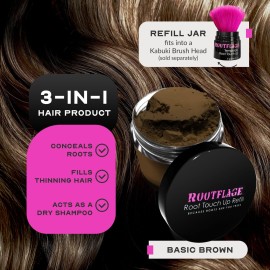 Rootflage Temporary Root Touch Up Refill (Basic Brown)