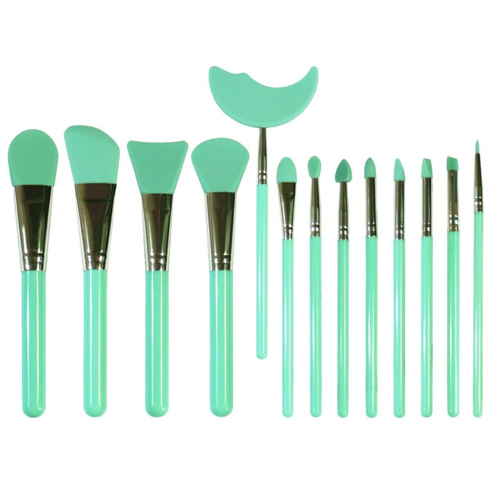 LORMAY 13 Pcs Silicone Brush Set. Perfect Applicators for Epoxy Resin Crafting, Facial Mask, Mascara Shield and Eyeshadow Shield.and Cream Beauty Products (Mint Green) LORMAY 13 Pcs Silicone Brush Set. Perfect Applicators for Epoxy Resin Crafting, Facial Mask, Mascara Shield and Eyeshadow Shield.and Cream Beauty Products (Mint Green)