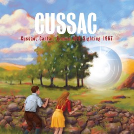 Plexity Labs UFO Tops - Cussac - Metal Spinning Fidget Toy Top - Inspired by The Documented 1967 UFO Sighting in Cussac, France (Cosmic Silver)
