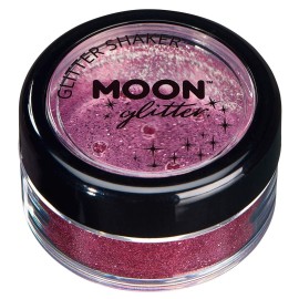 Moon Glitter Holographic Glitter Shakers 100% Cosmetic Glitter for Face, Body, Nails, Hair and Lips - 0.17oz - Pink