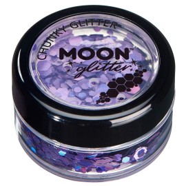Holographic Chunky Glitter by Moon Glitter - 100% Cosmetic Glitter for Face, Body, Nails, Hair and Lips - 0.10oz - Purple Holographic Chunky Glitter by Moon Glitter - 100% Cosmetic Glitter for Face, Body, Nails, Hair and Lips - 0.10oz - Purple