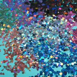 Moon Glitter Holographic Glitter Shapes 100% Cosmetic Glitter for Face, Body, Nails, Hair and Lips - 0.10oz - Green Moon Glitter Holographic Glitter Shapes 100% Cosmetic Glitter for Face, Body, Nails, Hair and Lips - 0.10oz - Green