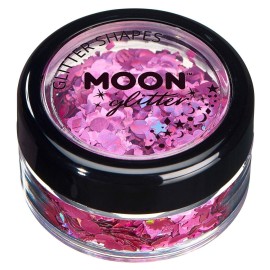 Moon Glitter Holographic Glitter Shapes 100% Cosmetic Glitter for Face, Body, Nails, Hair and Lips - 0.10oz - Pink Moon Glitter Holographic Glitter Shapes 100% Cosmetic Glitter for Face, Body, Nails, Hair and Lips - 0.10oz - Pink