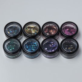 Moon Glitter Holographic Glitter Shapes 100% Cosmetic Glitter for Face, Body, Nails, Hair and Lips - 0.10oz - Pink Moon Glitter Holographic Glitter Shapes 100% Cosmetic Glitter for Face, Body, Nails, Hair and Lips - 0.10oz - Pink