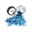 Moon Glitter Holographic Chunky Glitter 100% Cosmetic Glitter for Face, Body, Nails, Hair and Lips - 0.10oz - Blue