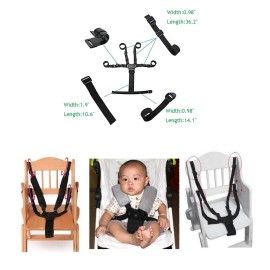 Topwon 5 Point Harness Baby Chair Stroller Safety Belt Pram Buggy Strap for Children High Chair/Pushchair/Booster Replacement