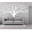 Giant Family Tree Wall Decals Photo Tree Wall Decals with Birds Wall Stickers for Living Room Nursery Bedroom Decoration (White)