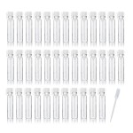 JJKMALL- 100PCS 1ml 1/4 Dram Empty Glass Perfume Sample Bottle Vials with 3ml 1pcs Droppers Samplers for Essential Oils Aromatherapy caps with