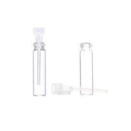 JJKMALL- 100PCS 1ml 1/4 Dram Empty Glass Perfume Sample Bottle Vials with 3ml 1pcs Droppers Samplers for Essential Oils Aromatherapy caps with