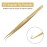 14cm Metaleks Lash Tweezers Japanese Steel Lash Extension Tweezers 45 Degree Angular Tip. (Golden Titanium Coated.)