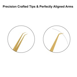 14cm Metaleks Lash Tweezers Japanese Steel Lash Extension Tweezers 45 Degree Angular Tip. (Golden Titanium Coated.) 14cm Metaleks Lash Tweezers Japanese Steel Lash Extension Tweezers 45 Degree Angular Tip. (Golden Titanium Coated.)