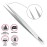 Metaleks Straight Pointed Perfect Craft Fine Angled Removal Stainless Steel Tip Straight Tweezers For Professional Grafting Eyelash Extension False Eyelash Nail Art.