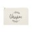 The Cotton & Canvas Co. Personalized Name with Vine Cosmetic Bag and Travel Make Up Pouch
