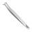 Metaleks Eyelash Extension Tweezers Soft In Use Light In Weight Matt Finish Stainless Steel L-Shape Tip for 2D - 5D - Sterilizable
