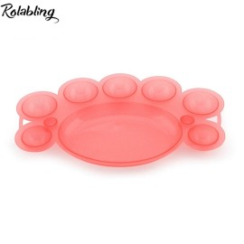 Rolabling 6 pcs Nail Art Dappen Dish Nail Art Polish Color Mixing Palettes Manicure Tool Nail Painting Mixed Color Palette Nail Gel Color Makeup Display Board