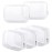 5 Pack Clear Plastic Zippered Toiletry Carry Pouch TSA Approved Toiletry Bag Portable Cosmetic Makeup Bag for Vacation, Bathroom and Organizing (White, Small)