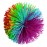 4.5Inch Large Rainbow Stringy Ball Silicone Bouncing Fluffy Jugging Ball,Monkey Stress Ball (Rainbow)