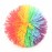 4.5Inch Large Rainbow Stringy Ball Silicone Bouncing Fluffy Jugging Ball,Monkey Stress Ball (Rainbow)
