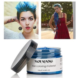Acosexy Temporary Blue Hair Wax, 4.23oz Instant Hairstyle Mud Cream, Natural Hair Coloring Wax Material Disposable Hair Styling Dye Ash (Blue, Dye Free) for Cosplay, Party, Masquerade, Halloween etc. Acosexy Temporary Blue Hair Wax, 4.23oz Instant Hairstyle Mud Cream, Natural Hair Coloring Wax Material Disposable Hair Styling Dye Ash (Blue, Dye Free) for Cosplay, Party, Masquerade, Halloween etc.
