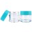 Beauticom 7 Gram / 7 ML (Quantity: 24 Pieces) Thick Wall Round Leak Proof Clear Acrylic Jars with Teal Lids for Beauty, Cream, Cosmetics, Salves, Scrubs