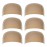 OMORFIEER 6 Pack Nylon Stocking Wig Caps for Women and Men Elastic Stretchy Neutral Nude Beige
