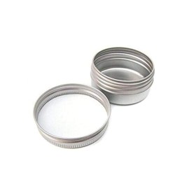 20PCS 5ML 0.17oz Small Ounce Empty Metal Steel Aluminum Jar Tins Cans Slip Slide Bottle Cosmetic Containers Box With Twist Cover For Sample Storage Salves Eye Shadow Make up Lip Balm