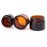 30ml 1 oz Amber Glass Jars Empty Refillable Make Up Cosmetic Storage Pot Travel Containers Bottles With White Inner Liners and Black Lids Prefect for Cosmetics and Face Cream Lip Balm Lotion 3PCS