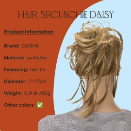 CAISHA Jumbo Scrunchie Braided Updo Wavy Messy Bun Hairpiece Honey Blonde G12D CAISHA Jumbo Scrunchie Braided Updo Wavy Messy Bun Hairpiece Honey Blonde G12D