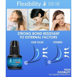 Extra Strong Evolution Eyelash Extension Glue Stacy Lash (0.17fl.oz/5ml)/1-2 Sec Dry/Retention - 8 Weeks/Professional Supplies/Black Adhesive Extra Strong Evolution Eyelash Extension Glue Stacy Lash (0.17fl.oz/5ml)/1-2 Sec Dry/Retention - 8 Weeks/Professional Supplies/Black Adhesive