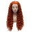 Iwonawig Long Curly Reddish Blonde Heat Friendly Wig Natural Looking Synthetic Lace Front Wig