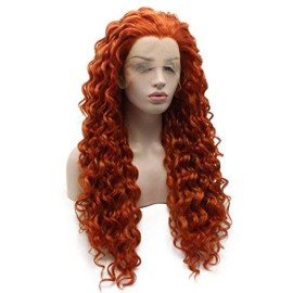 Iwonawig Long Curly Reddish Blonde Heat Friendly Wig Natural Looking Synthetic Lace Front Wig Iwonawig Long Curly Reddish Blonde Heat Friendly Wig Natural Looking Synthetic Lace Front Wig