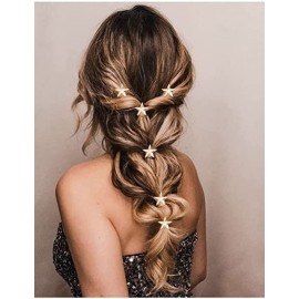 Jovono Bride Wedding Hair Clips Gold Star Headpieces Boho Fashion Hair Accerssories for Women and Girls