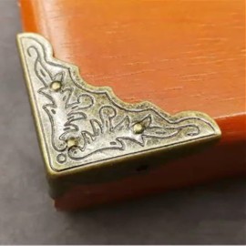 16Pcs Antique Brass Jewelry Box Corner Chest Corner Protector Guard Edge Cover-1.26x1.26x0.43