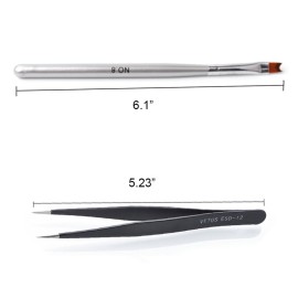 WOKOTO 24 Sheets French Nail Stickers For Women Heart Shape Star Wave Smile Shapes Image French Tip Guides Stickers With 1 Pcs Anti-Static Tweezers And 1 Pcs French Brush Set WOKOTO 24 Sheets French Nail Stickers For Women Heart Shape Star Wave Smile Shapes Image French Tip Guides Stickers With 1 Pcs Anti-Static Tweezers And 1 Pcs French Brush Set