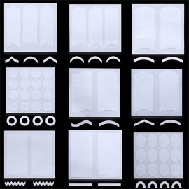 WOKOTO 24 Sheets French Nail Stickers For Women Heart Shape Star Wave Smile Shapes Image French Tip Guides Stickers With 1 Pcs Anti-Static Tweezers And 1 Pcs French Brush Set WOKOTO 24 Sheets French Nail Stickers For Women Heart Shape Star Wave Smile Shapes Image French Tip Guides Stickers With 1 Pcs Anti-Static Tweezers And 1 Pcs French Brush Set