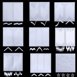 WOKOTO 24 Sheets French Nail Stickers For Women Heart Shape Star Wave Smile Shapes Image French Tip Guides Stickers With 1 Pcs Anti-Static Tweezers And 1 Pcs French Brush Set WOKOTO 24 Sheets French Nail Stickers For Women Heart Shape Star Wave Smile Shapes Image French Tip Guides Stickers With 1 Pcs Anti-Static Tweezers And 1 Pcs French Brush Set