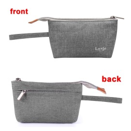 LUXJA Essential Oil Carrying Bag - Holds 8 Bottles (5ml-15ml, Also Fits for Roller Bottles), Portable Organizer for Essential Oil and Small Accessories, Gray