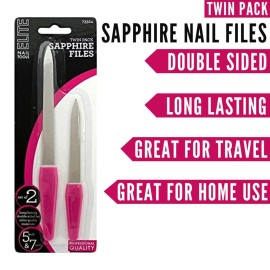 Swissco - Elite Accessories, Twin Pack Nail Files, Great For Travel Or Home Use (pink) Swissco - Elite Accessories, Twin Pack Nail Files, Great For Travel Or Home Use (pink)